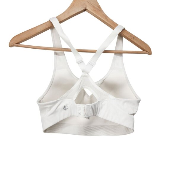 Athleta 32C White Sports Bra With Criss-Cross Back &‎ Adjustable Band - Picture 2 of 7